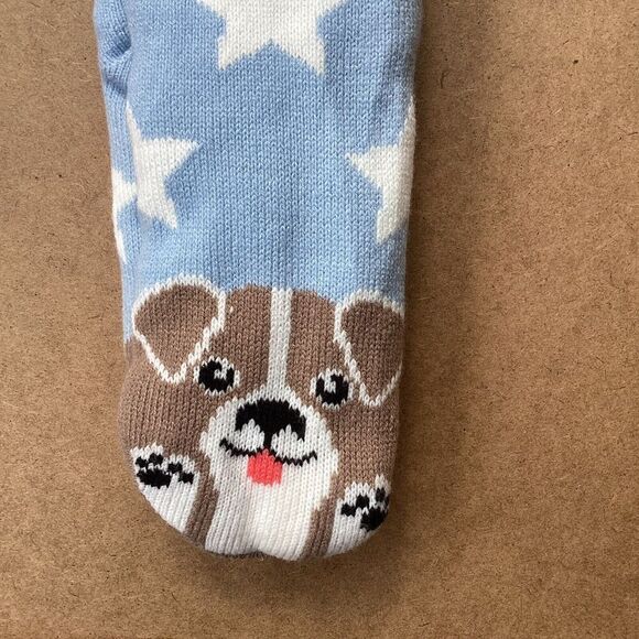 Sherpa Critter Socks New With Tag Dog And Star Design Slipper Socks - Picture 2 of 7